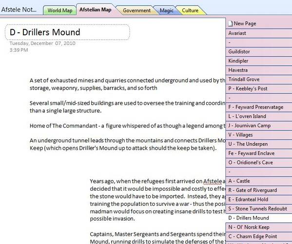 OneNote Sample