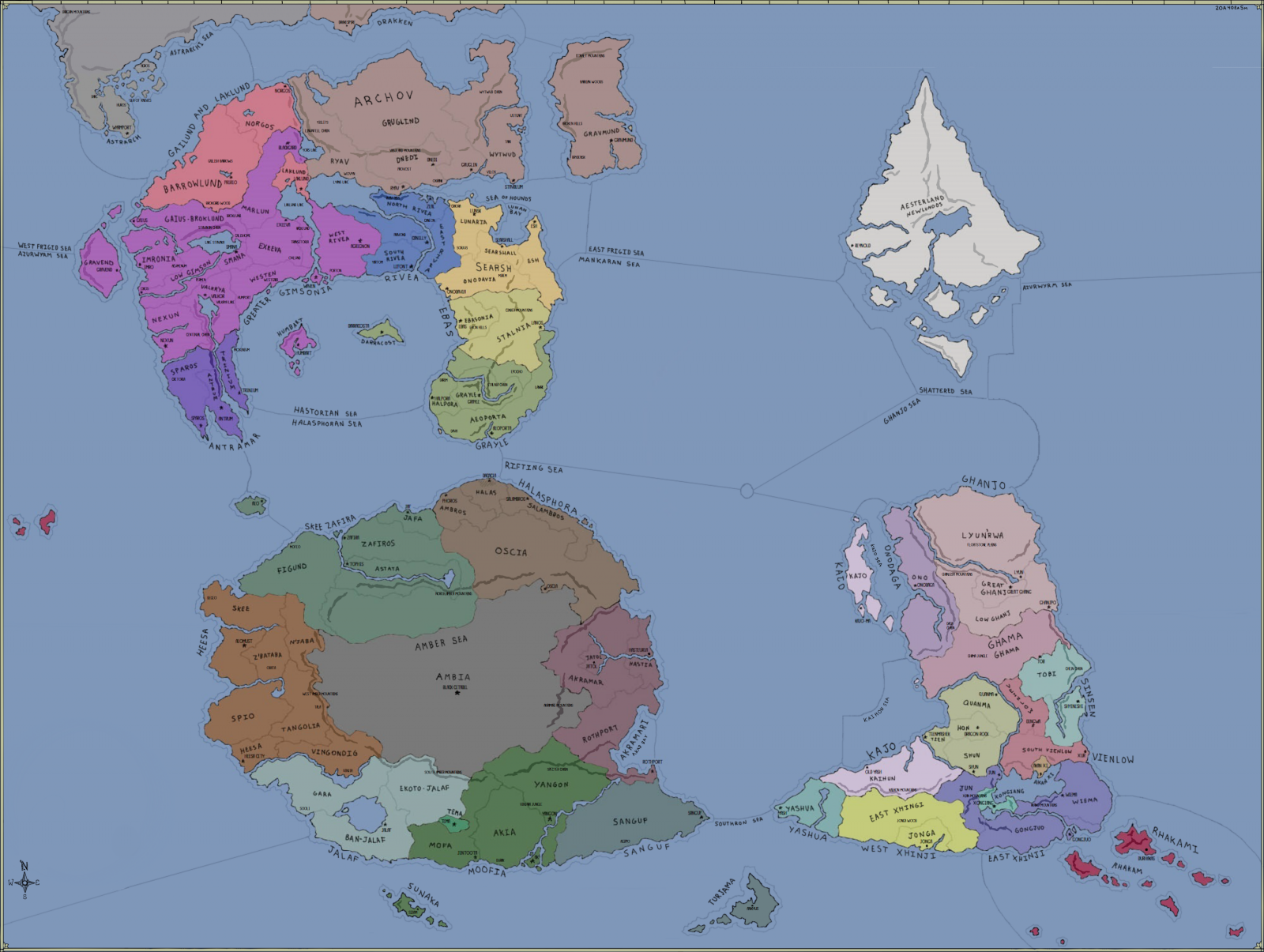 Aph's Administrative regions under Boundlord Rule