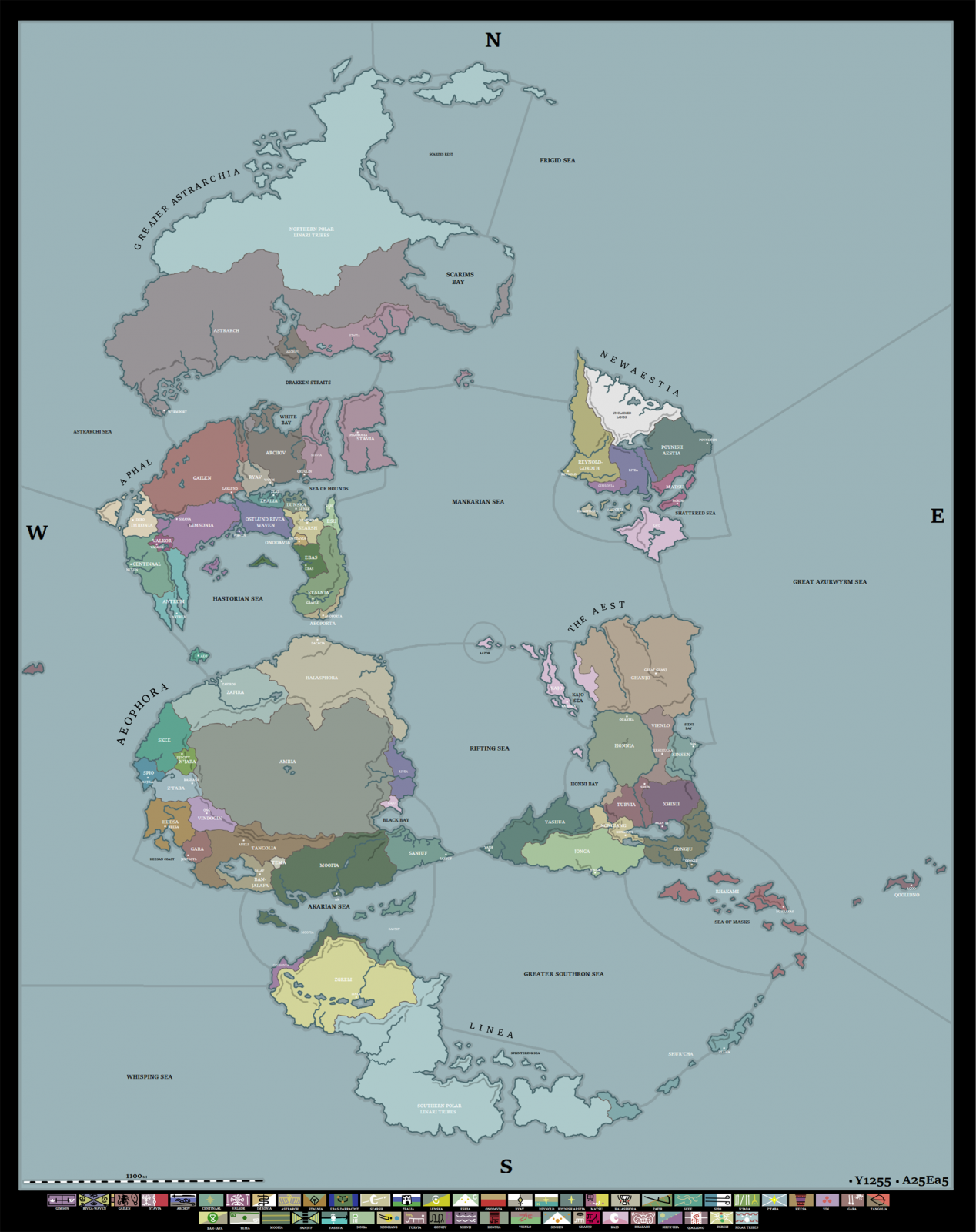 Greater Aph Including Polar Continents