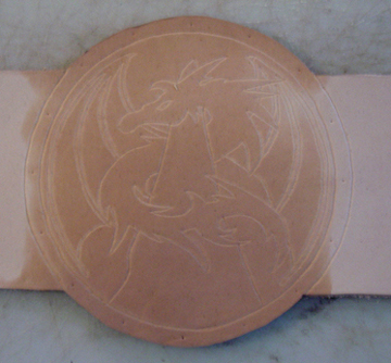 tooled leather belt - unfinished
