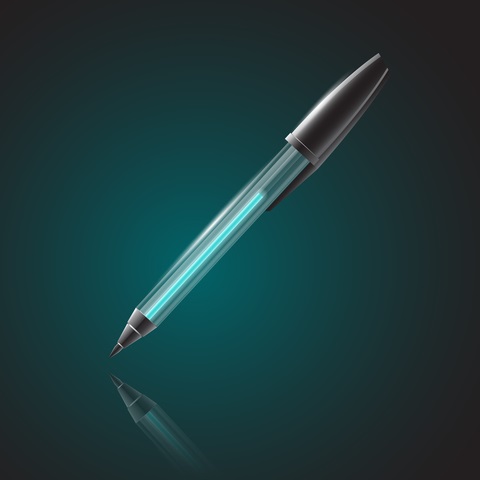 glowing pen